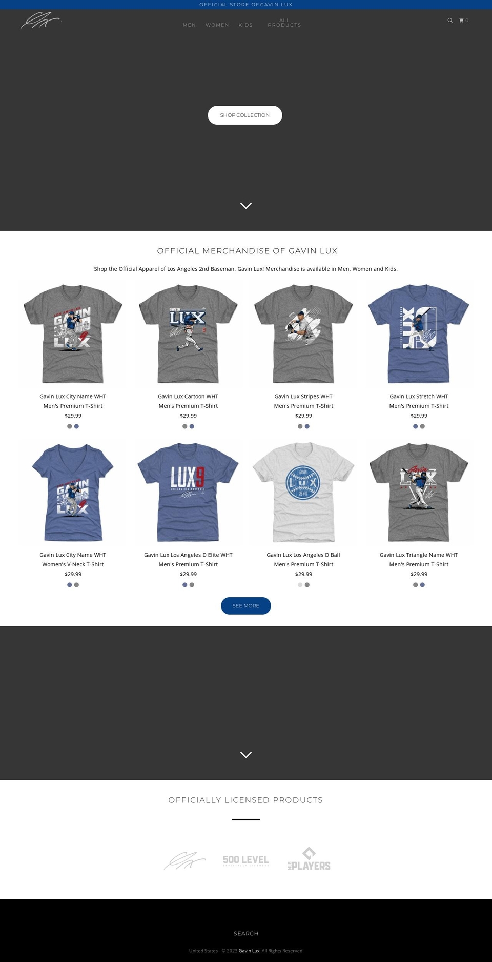 gavinlux9.com shopify website screenshot