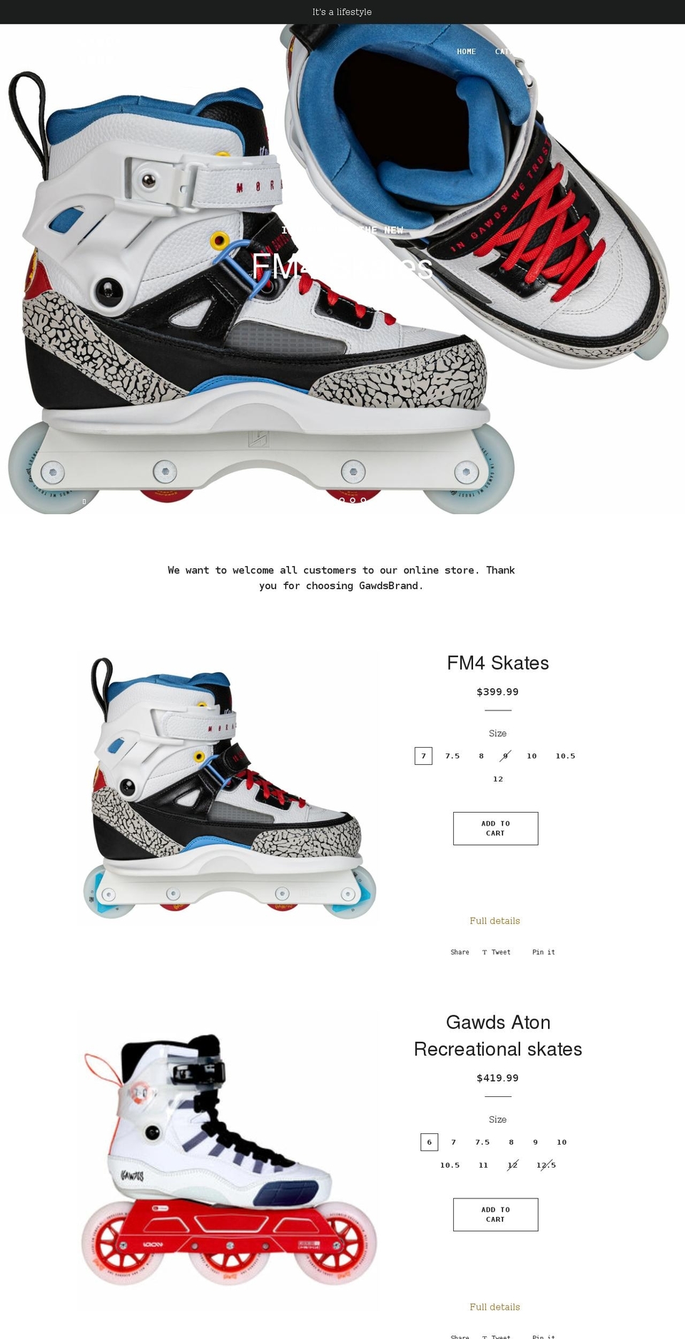 gawds.shop shopify website screenshot