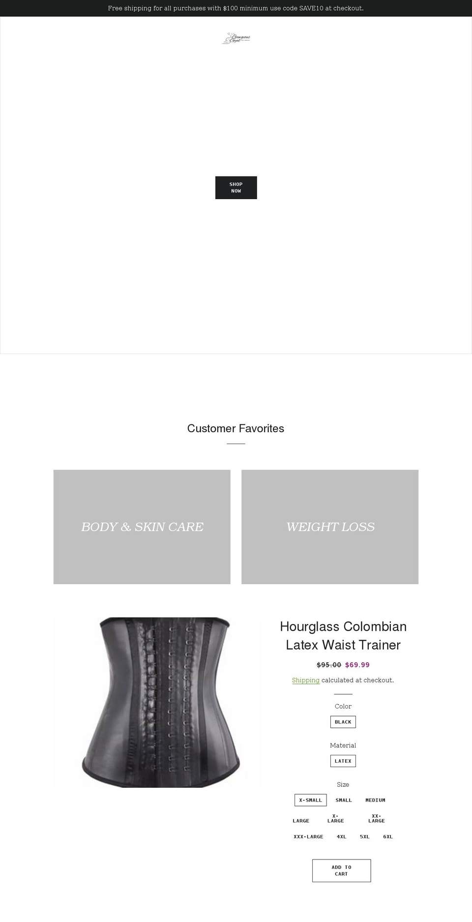 gawgeousgyal.com shopify website screenshot