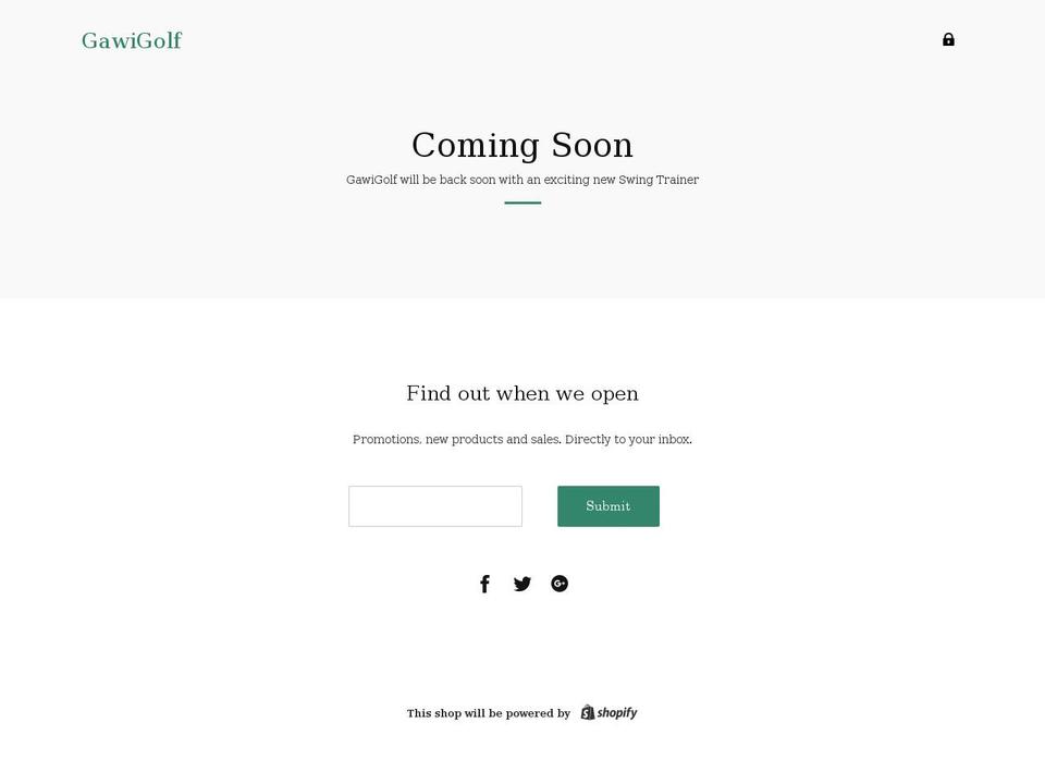gawigolf.com shopify website screenshot