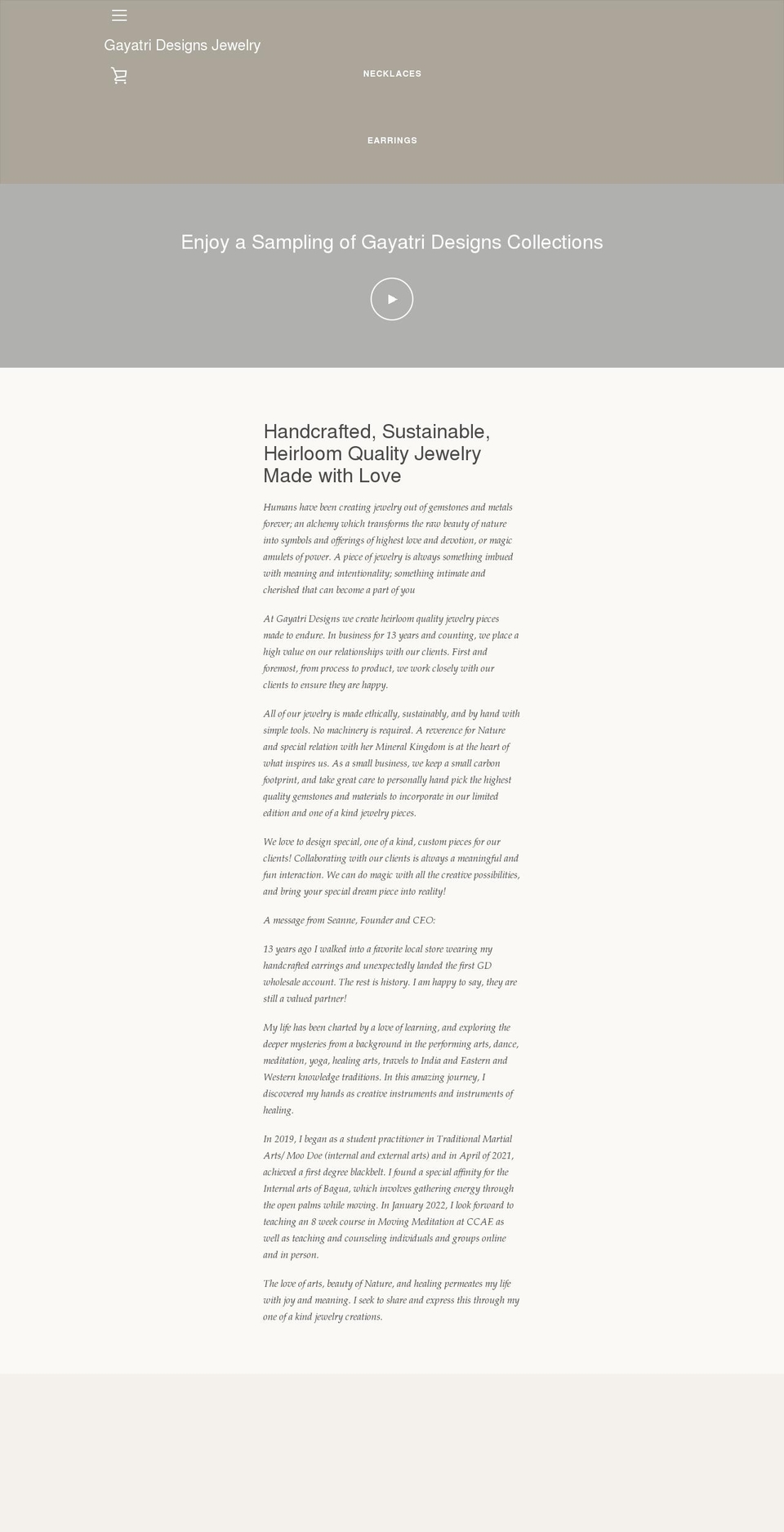 gayatridesigns.com shopify website screenshot