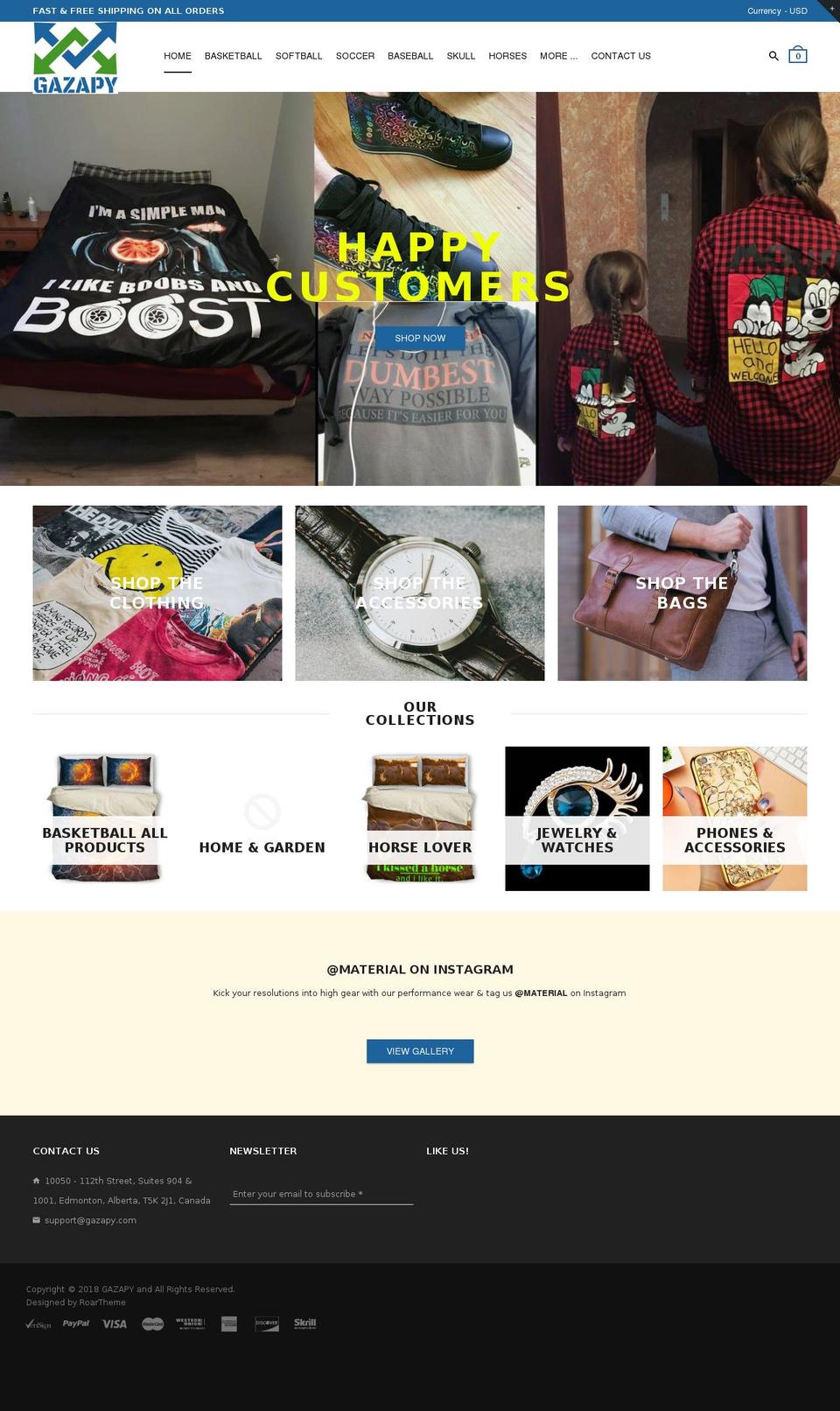 rt-material2-v1-4 Shopify theme site example gazapy.com