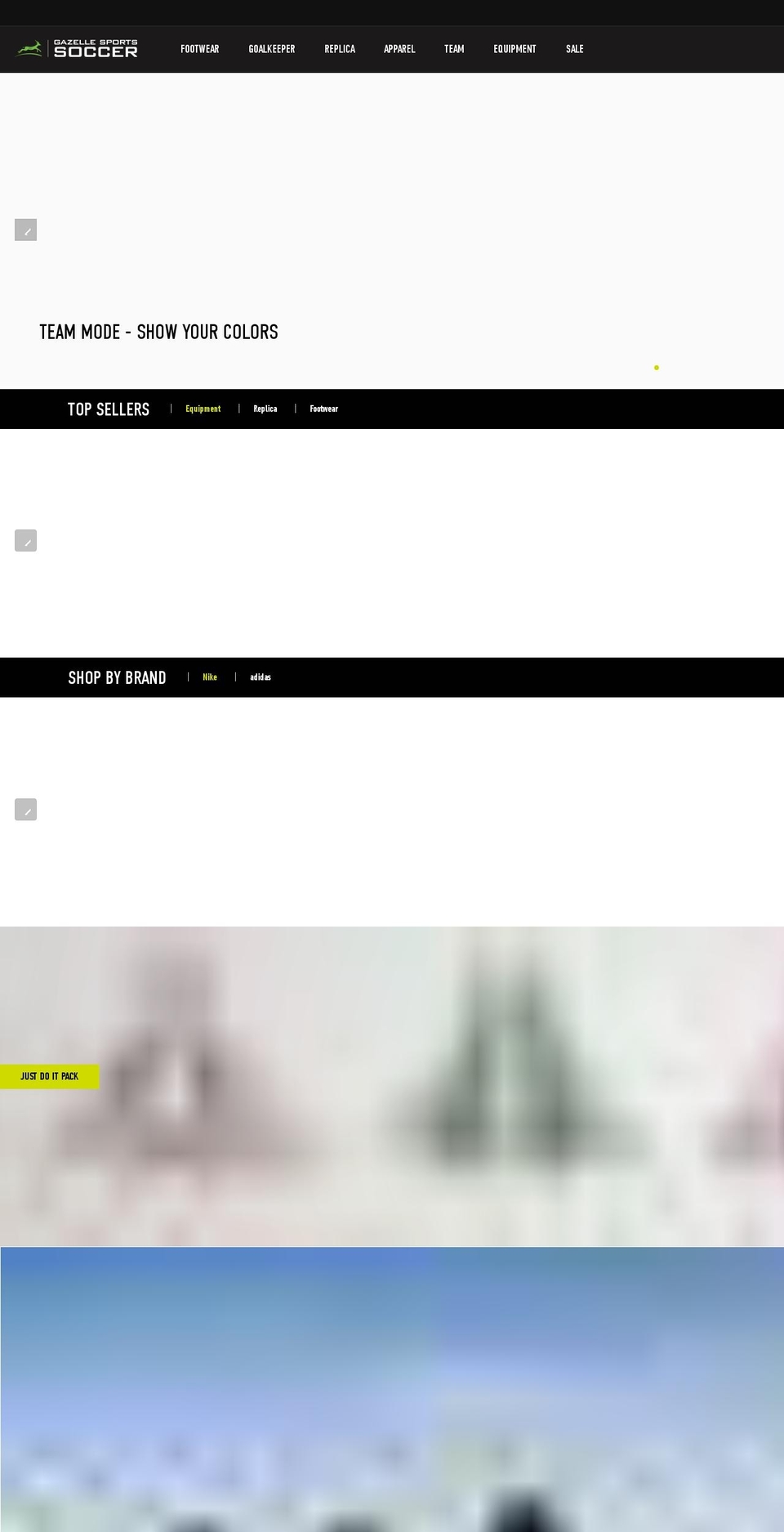 Gazelle Soccer 1.0.1 Shopify theme site example gazellesoccer.com