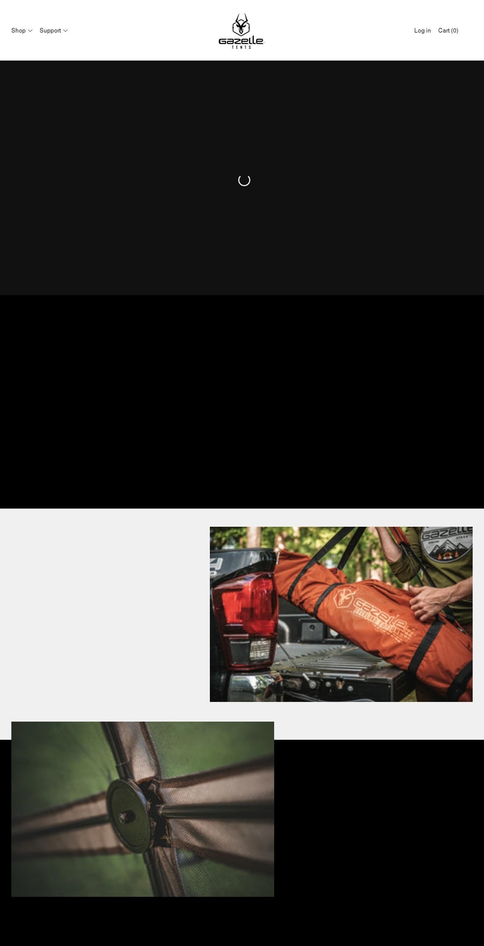 gazelletents.com shopify website screenshot