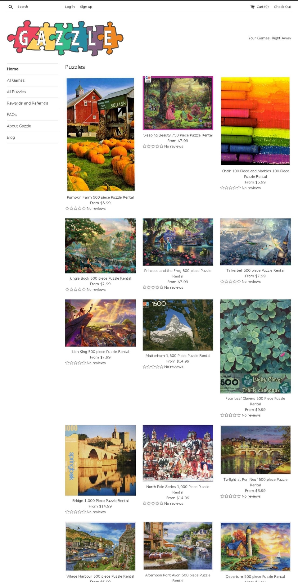 gazzlellc.com — Shopify storefront screenshot