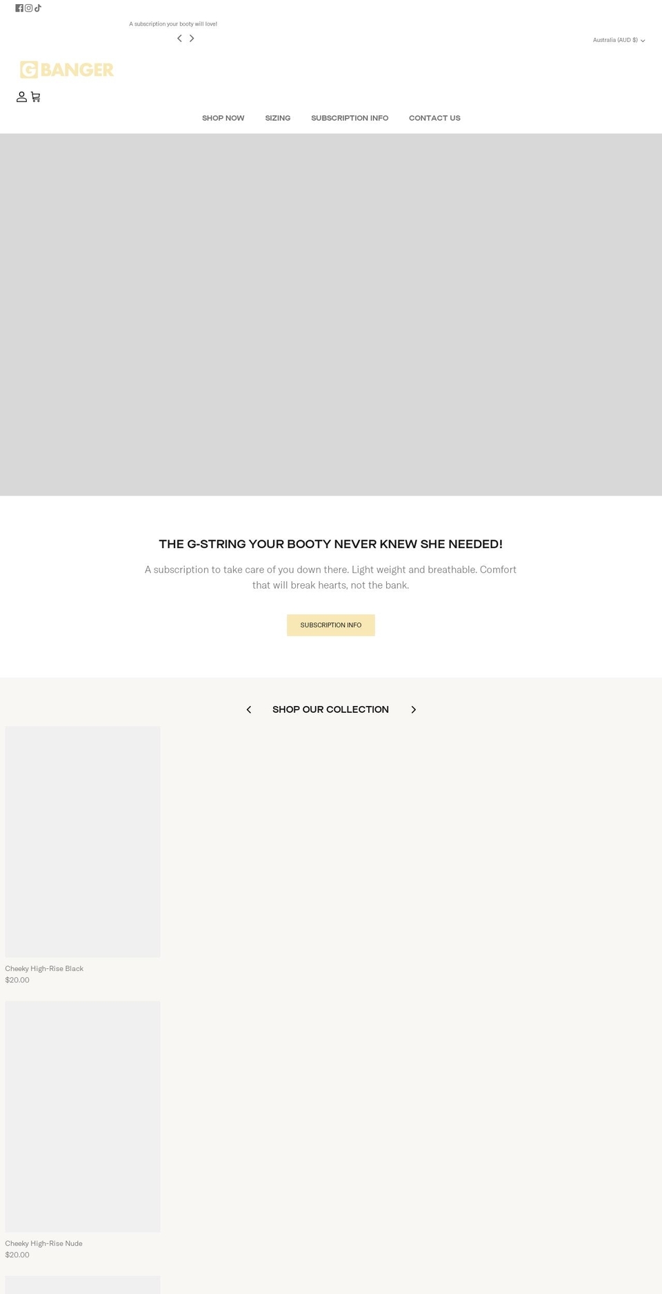 gbanger.com shopify website screenshot