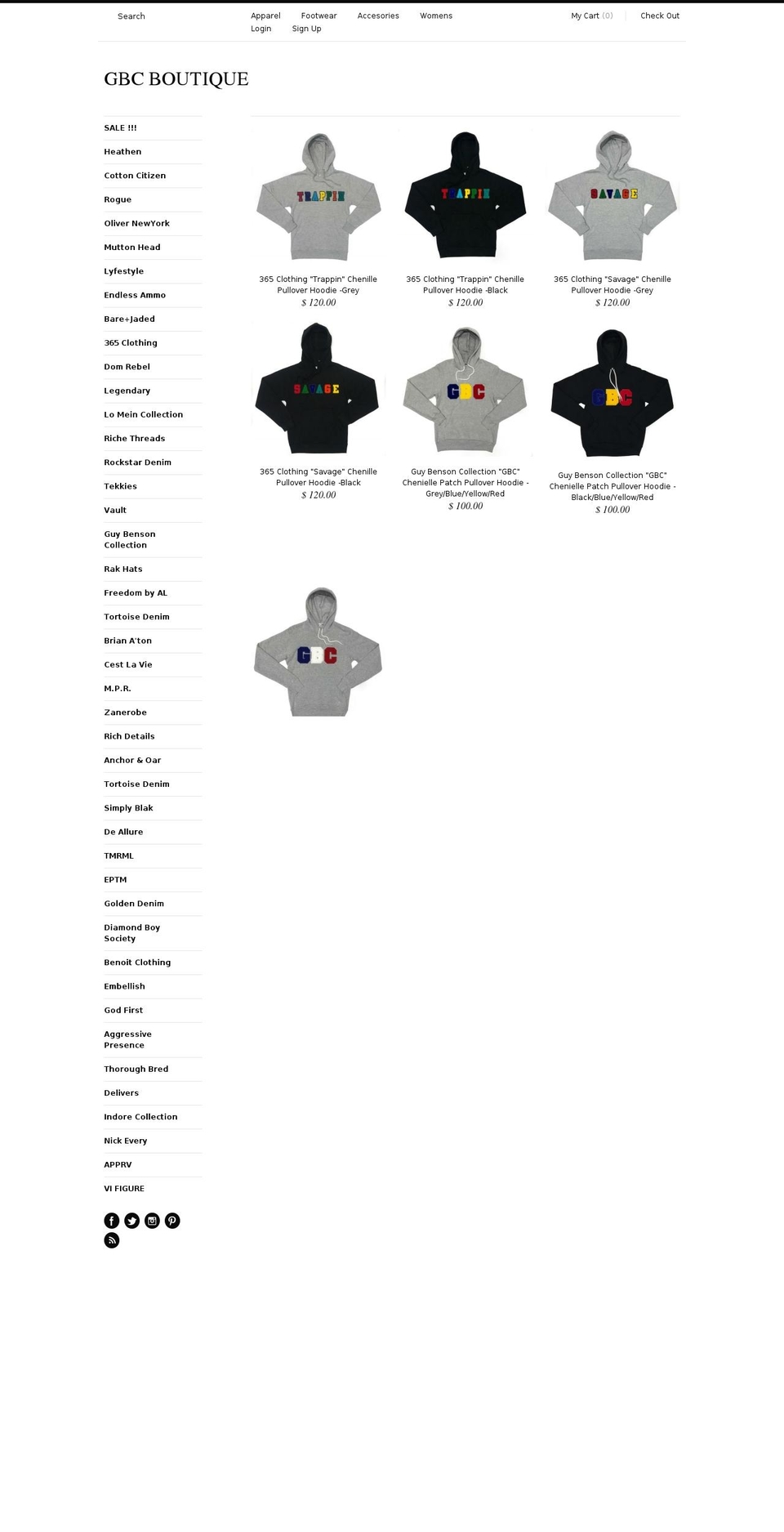 gbcboutique.com shopify website screenshot