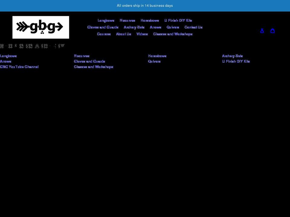 gbgarchery.com shopify website screenshot