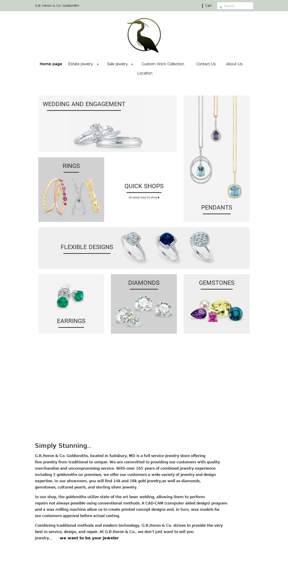 gbheron.com shopify website screenshot