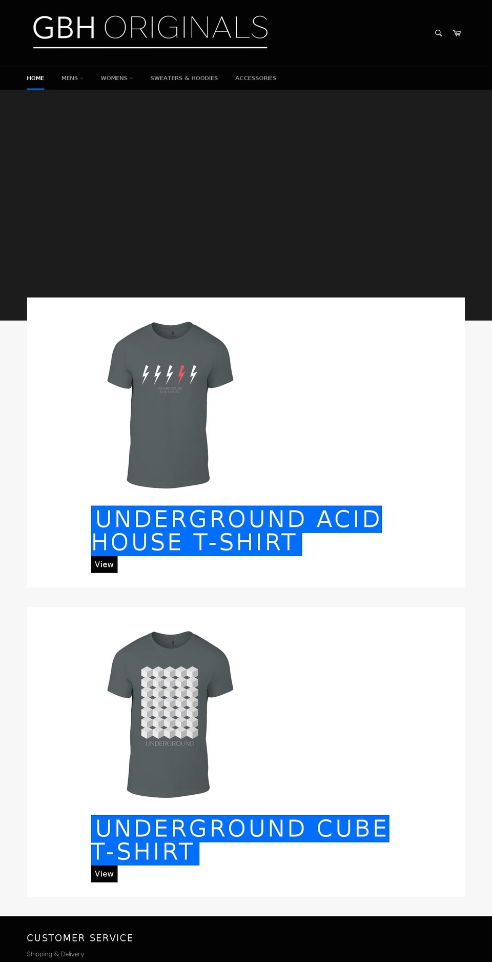 gbhoriginals.com — Shopify storefront screenshot