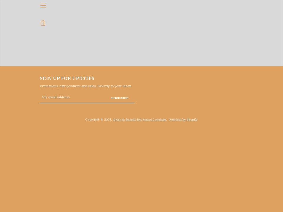 gbhotsauce.com shopify website screenshot