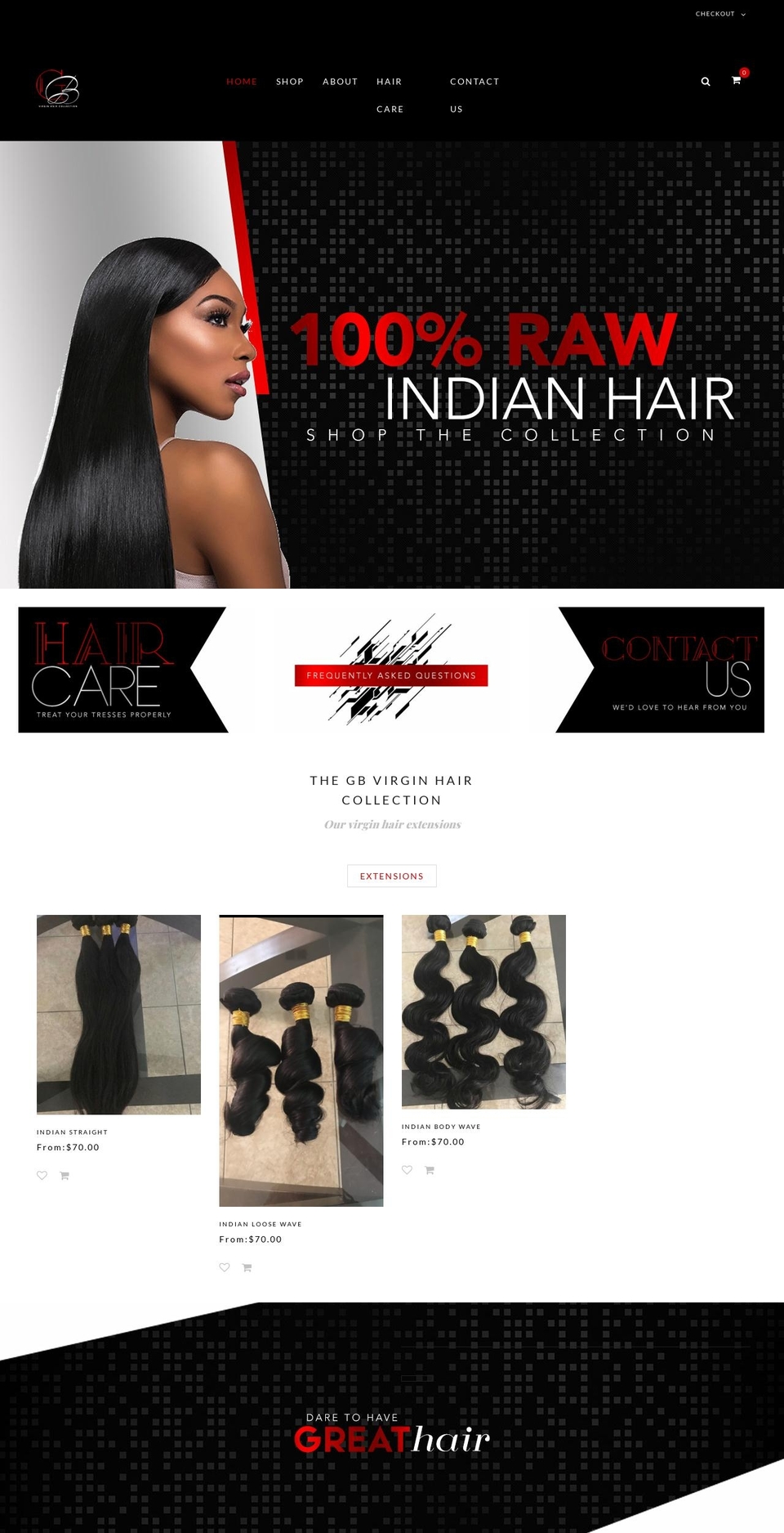 gbvirginhaircollection.com shopify website screenshot