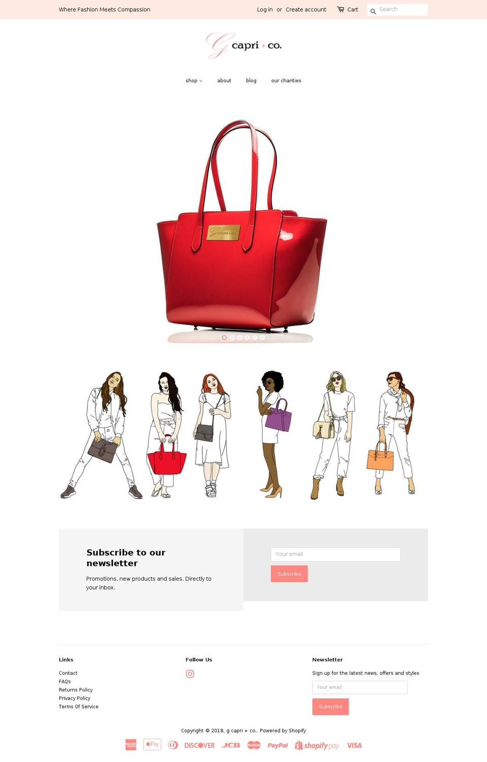 gcaprico.com — Shopify storefront screenshot