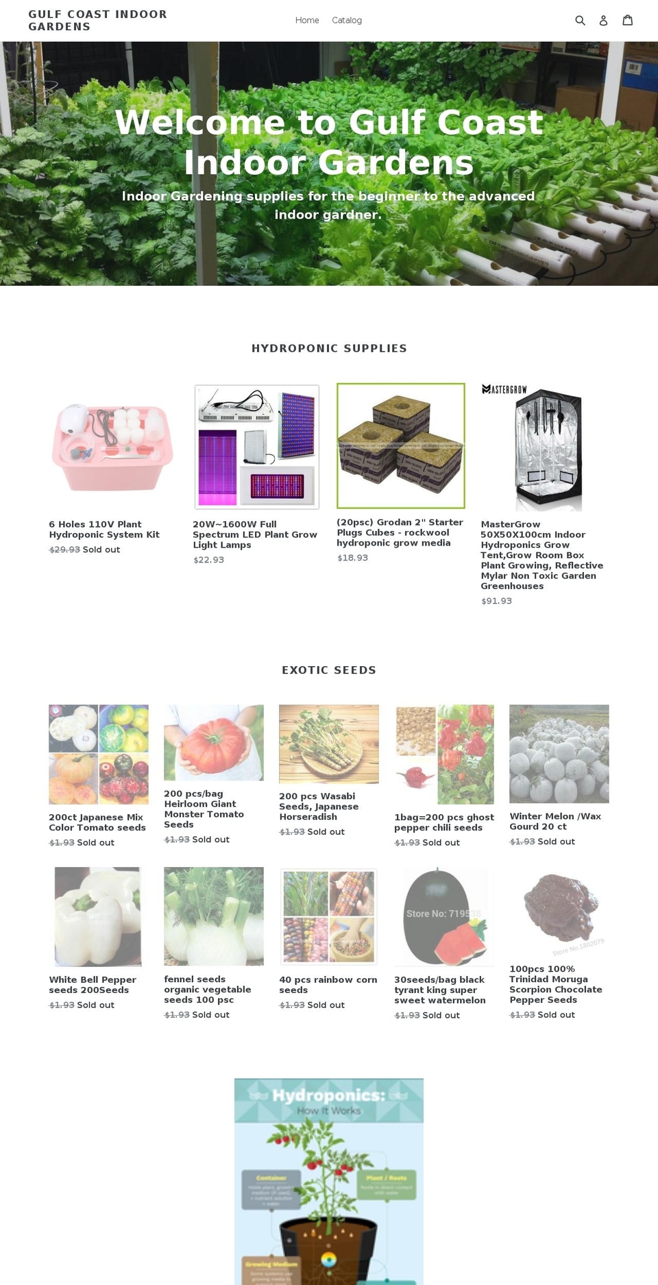 gcgardens.com — Shopify storefront screenshot