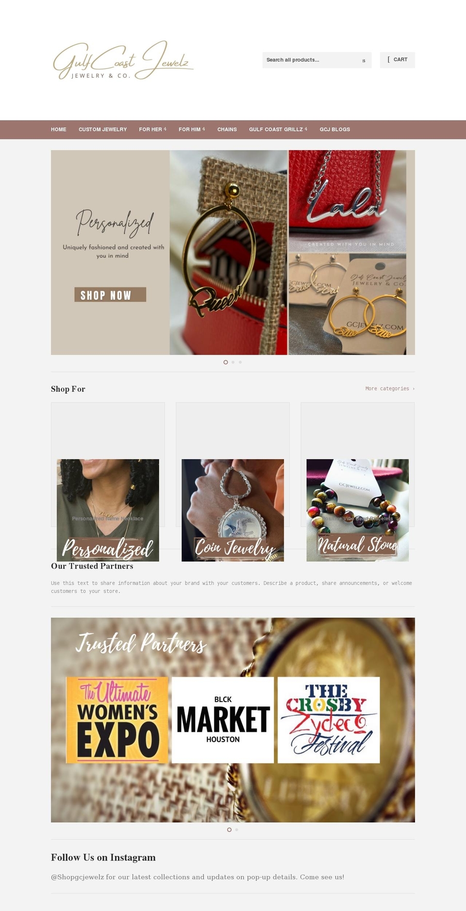 gcjewelz.com shopify website screenshot