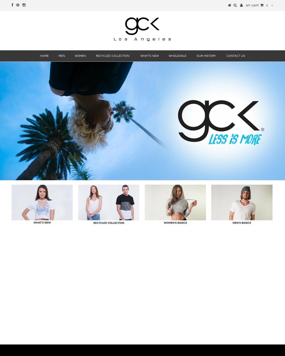 gckshop.com — Shopify storefront screenshot