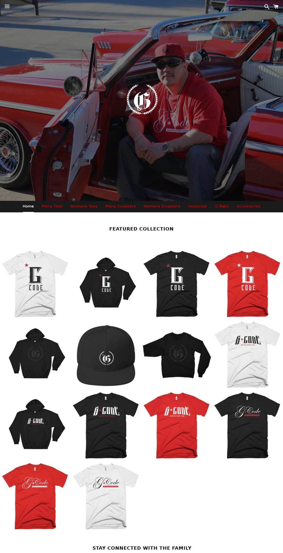 gcodestreetgear.com — Shopify storefront screenshot