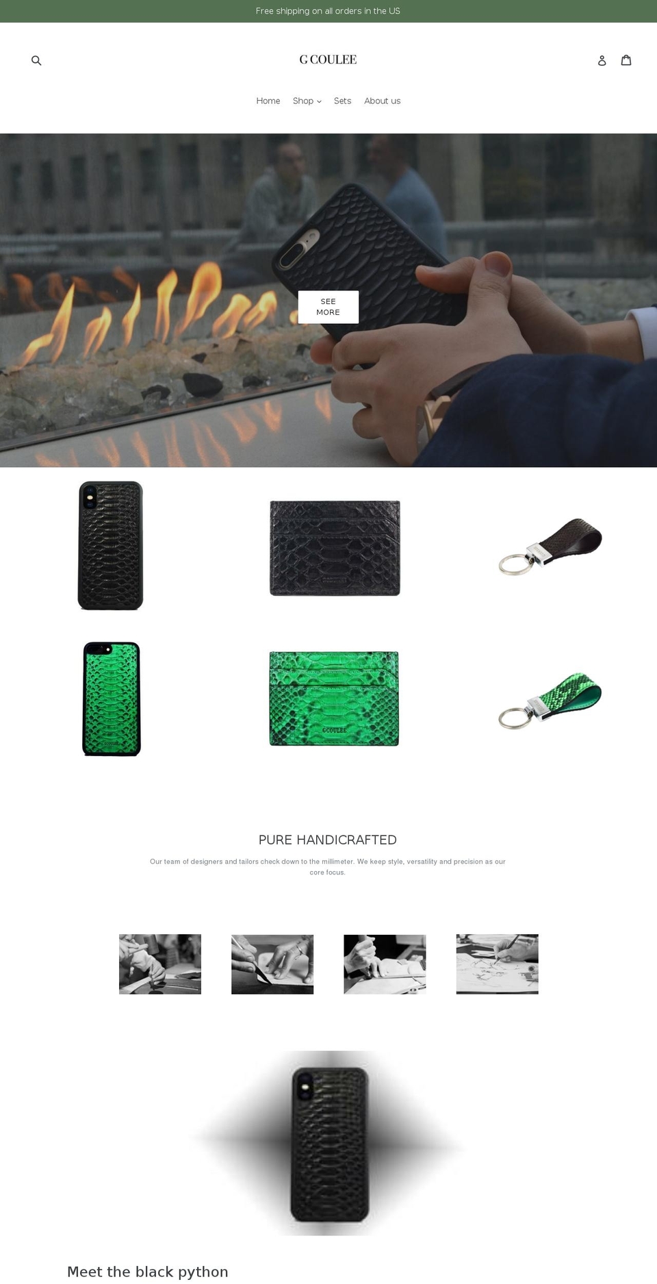 gcoulee.com — Shopify storefront screenshot