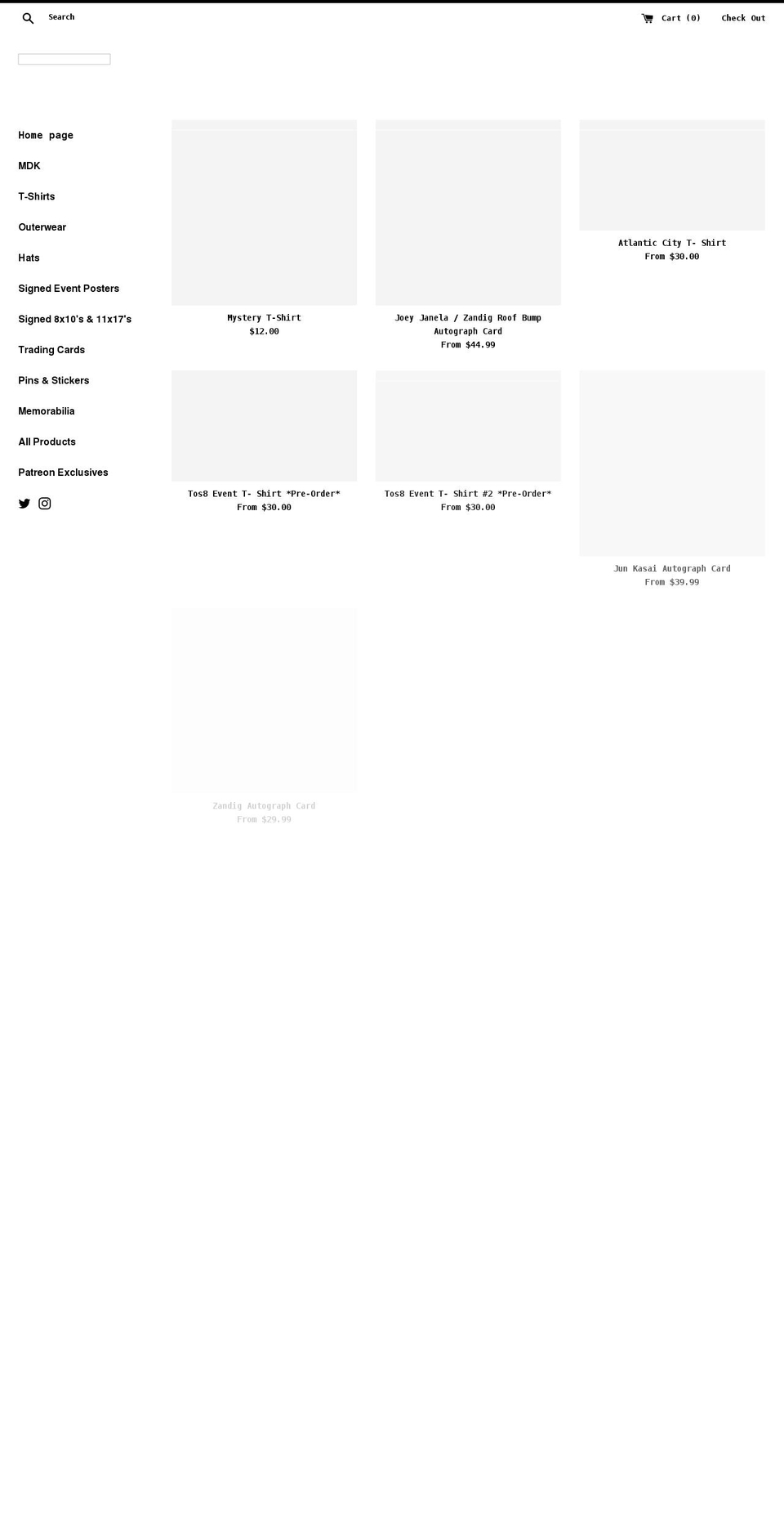 gcwmerch.com shopify website screenshot