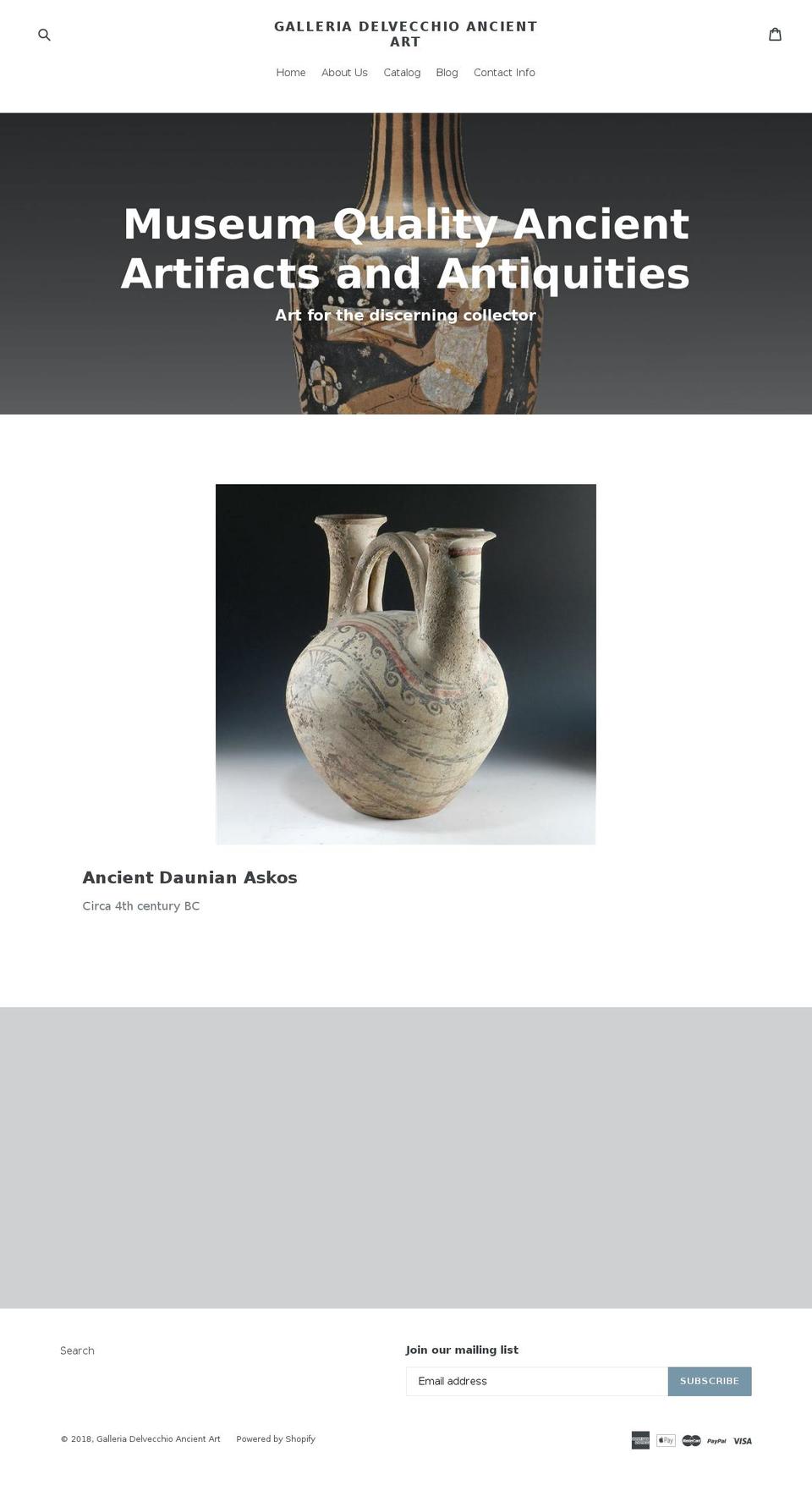 gdancientart.com — Shopify storefront screenshot