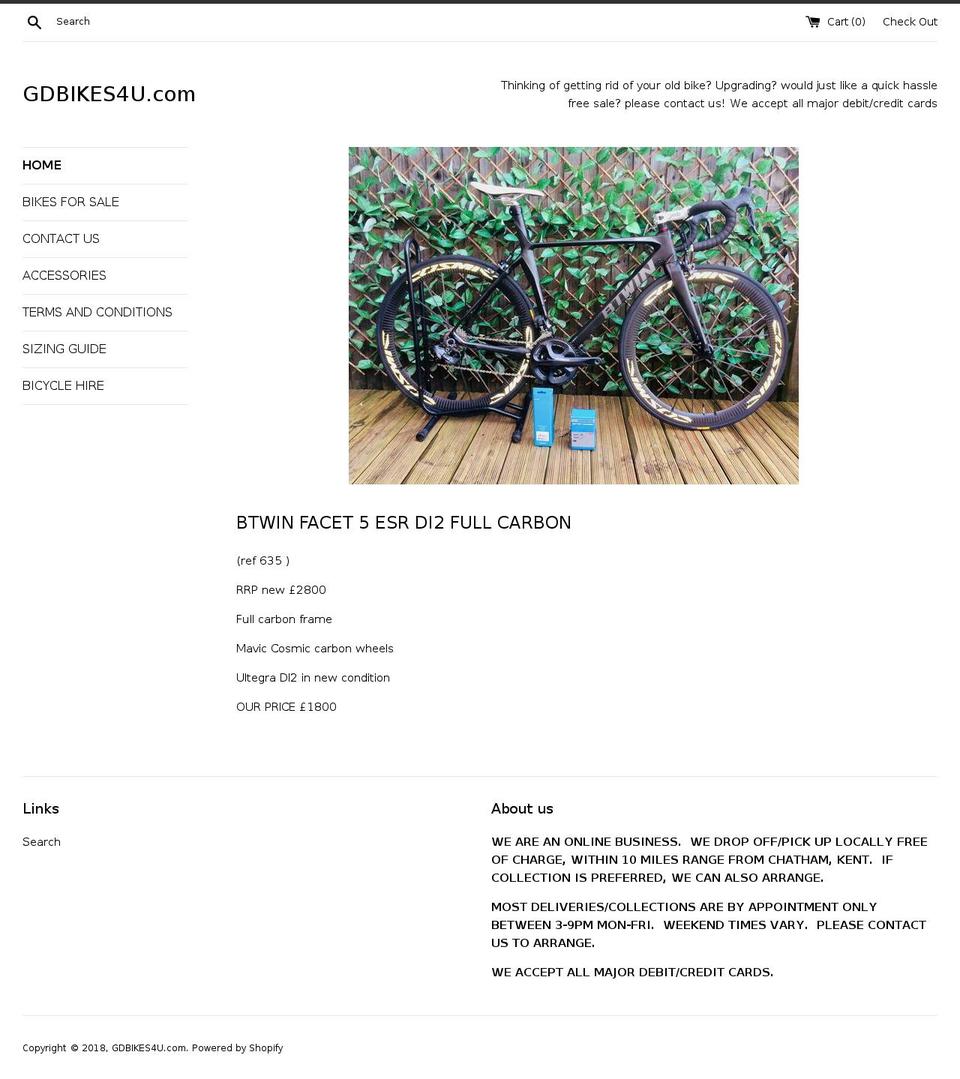 gdbikes4u.com — Shopify storefront screenshot