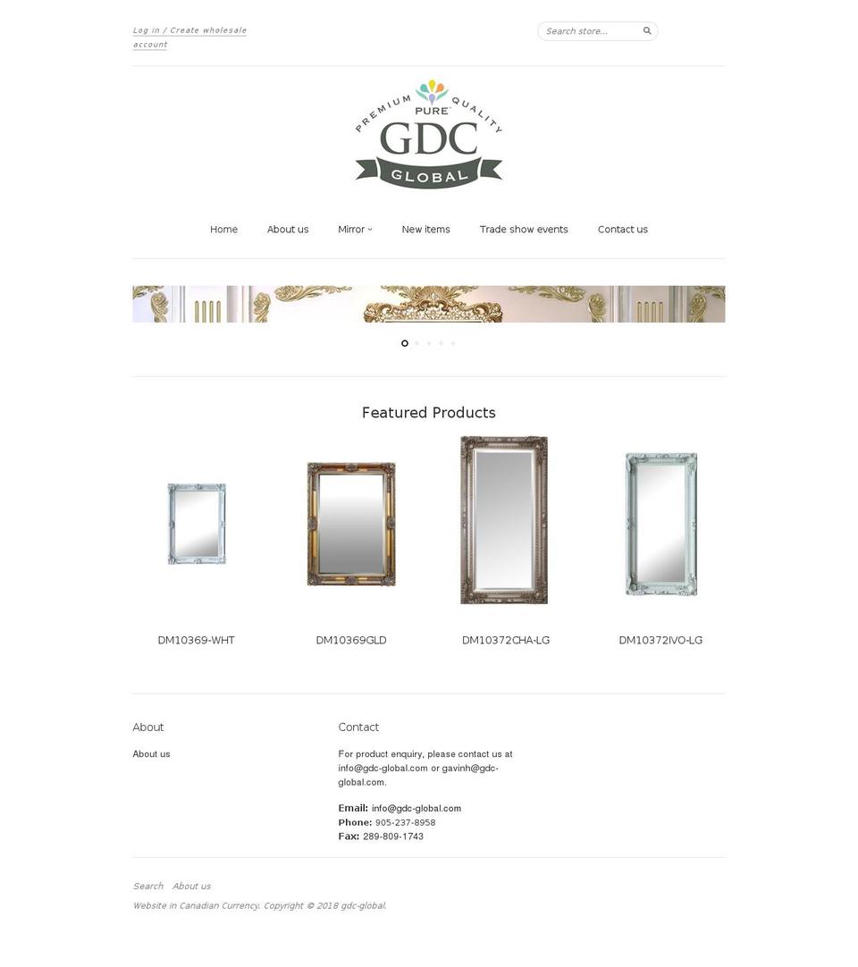 gdc-global.com — Shopify storefront screenshot