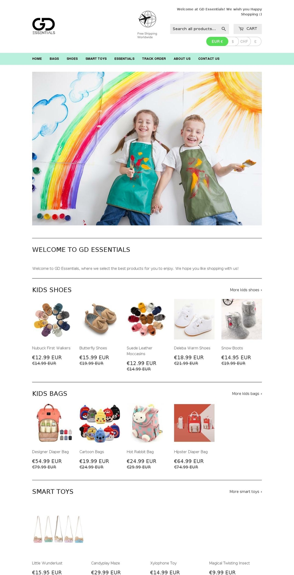 gdessentials.com — Shopify storefront screenshot
