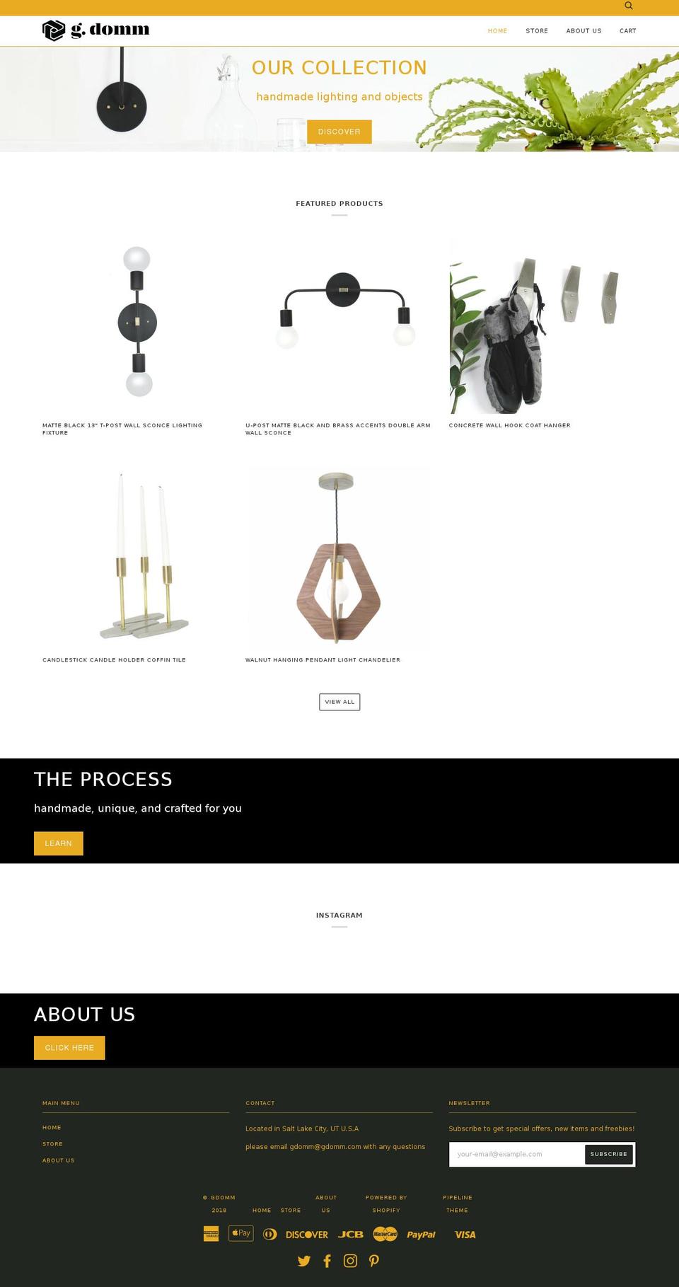 gdomm.com shopify website screenshot