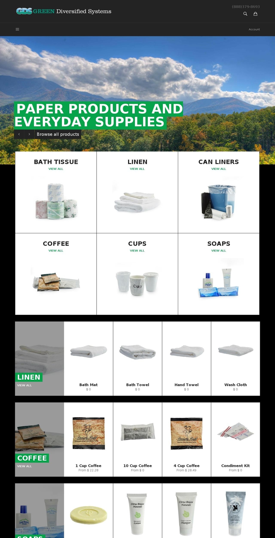 gdsgreen.com shopify website screenshot