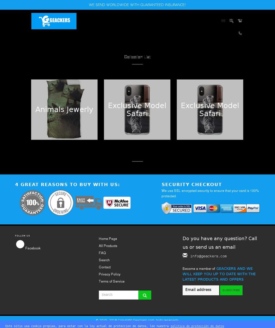 geackers.com shopify website screenshot