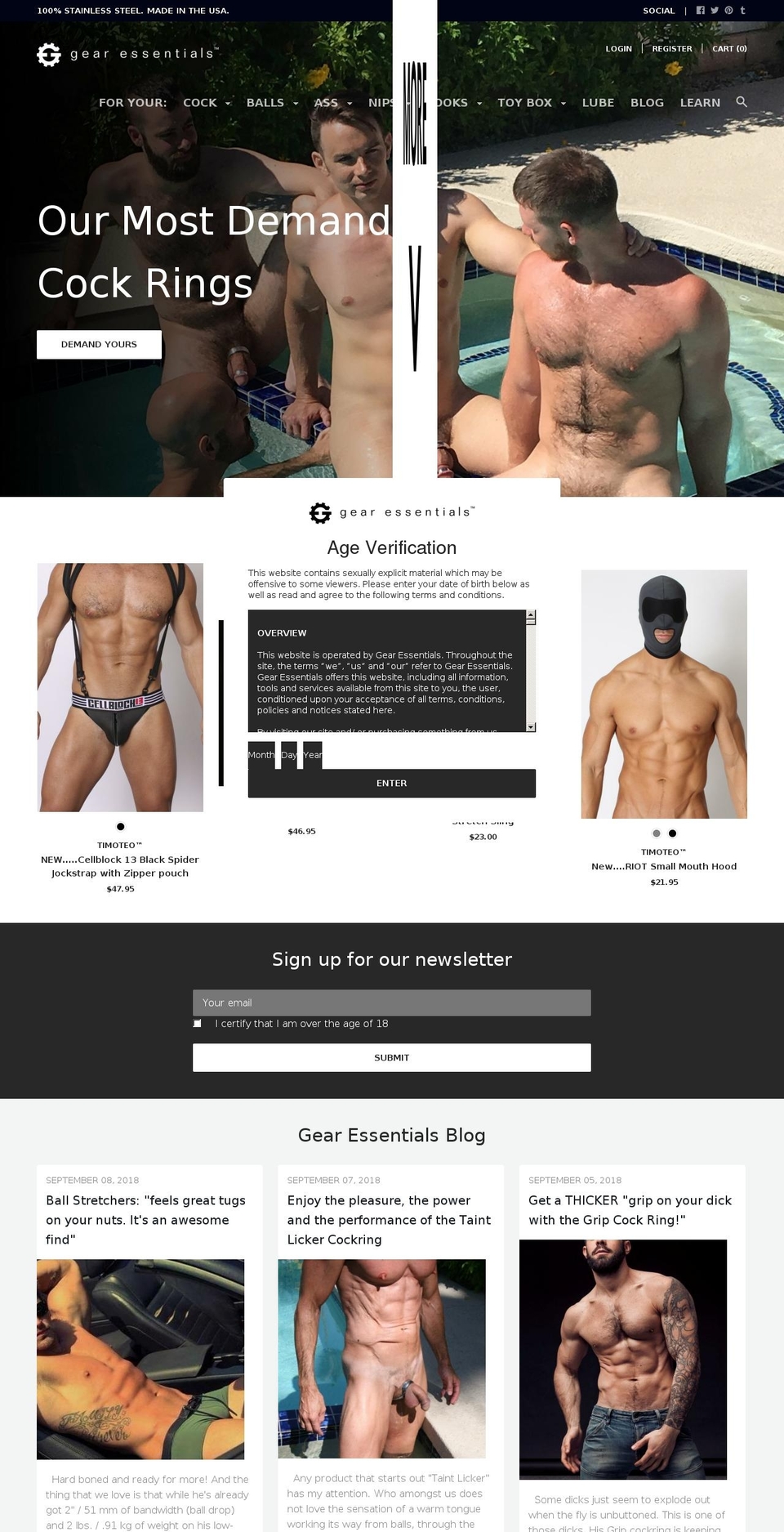 gear-essentials.com — Shopify storefront screenshot