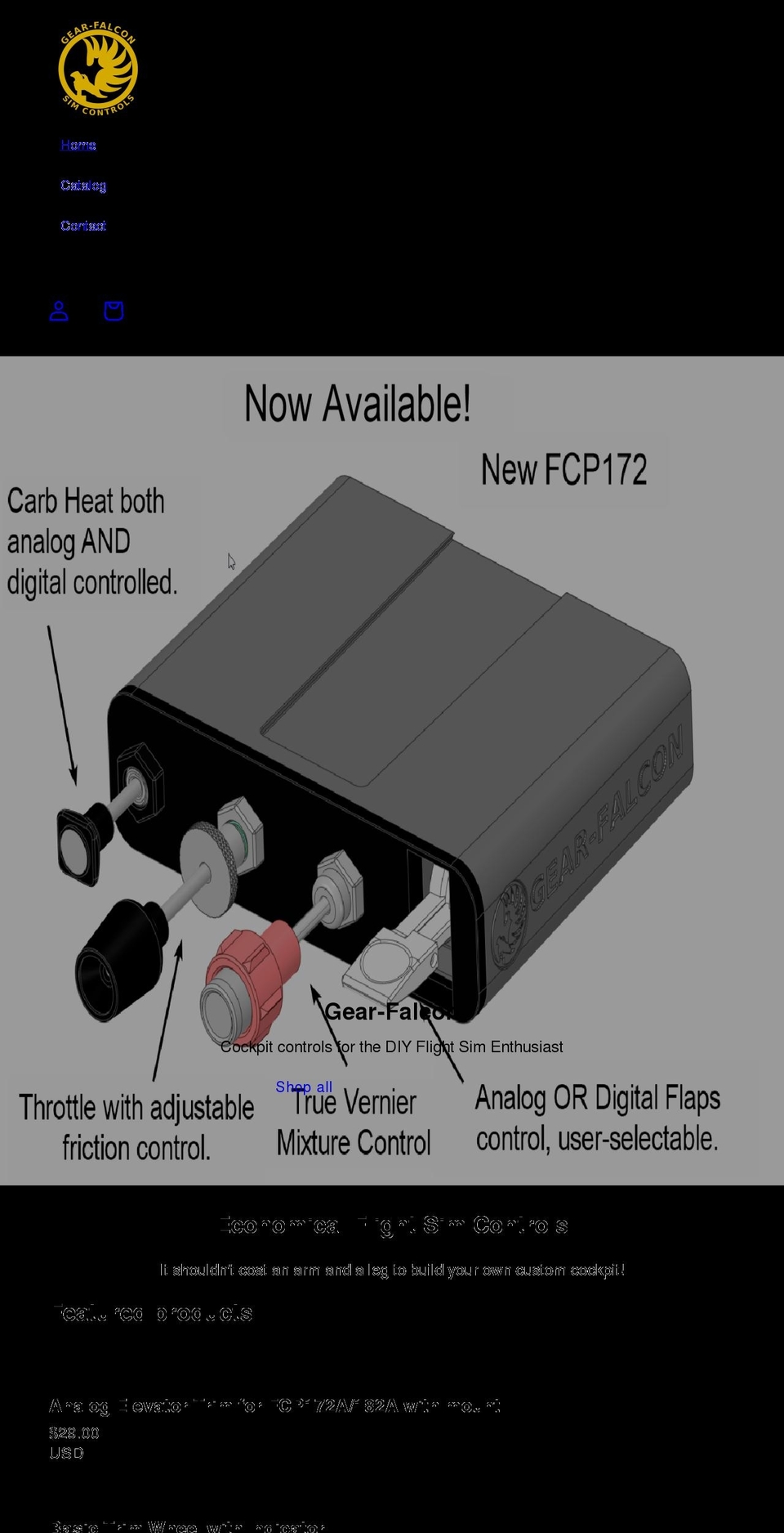 gear-falcon.com shopify website screenshot