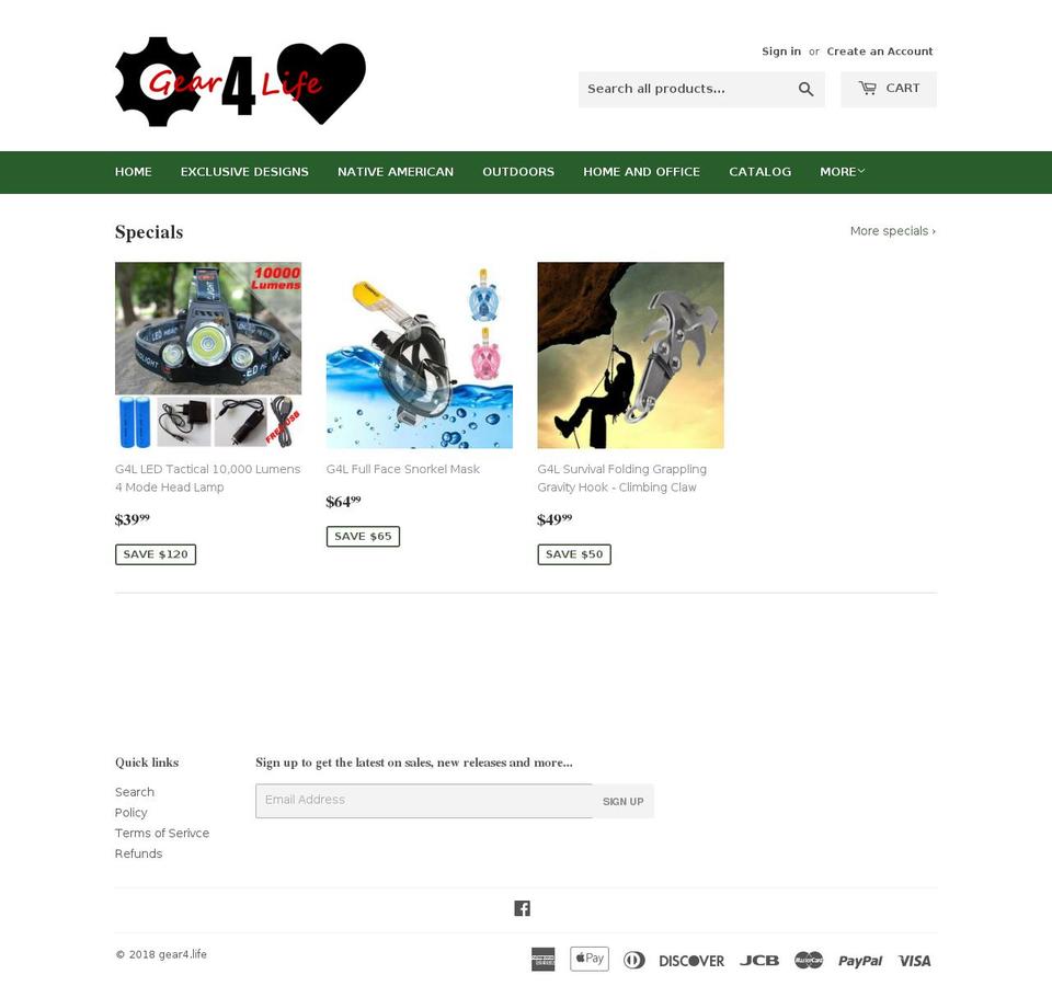 gear4.life shopify website screenshot