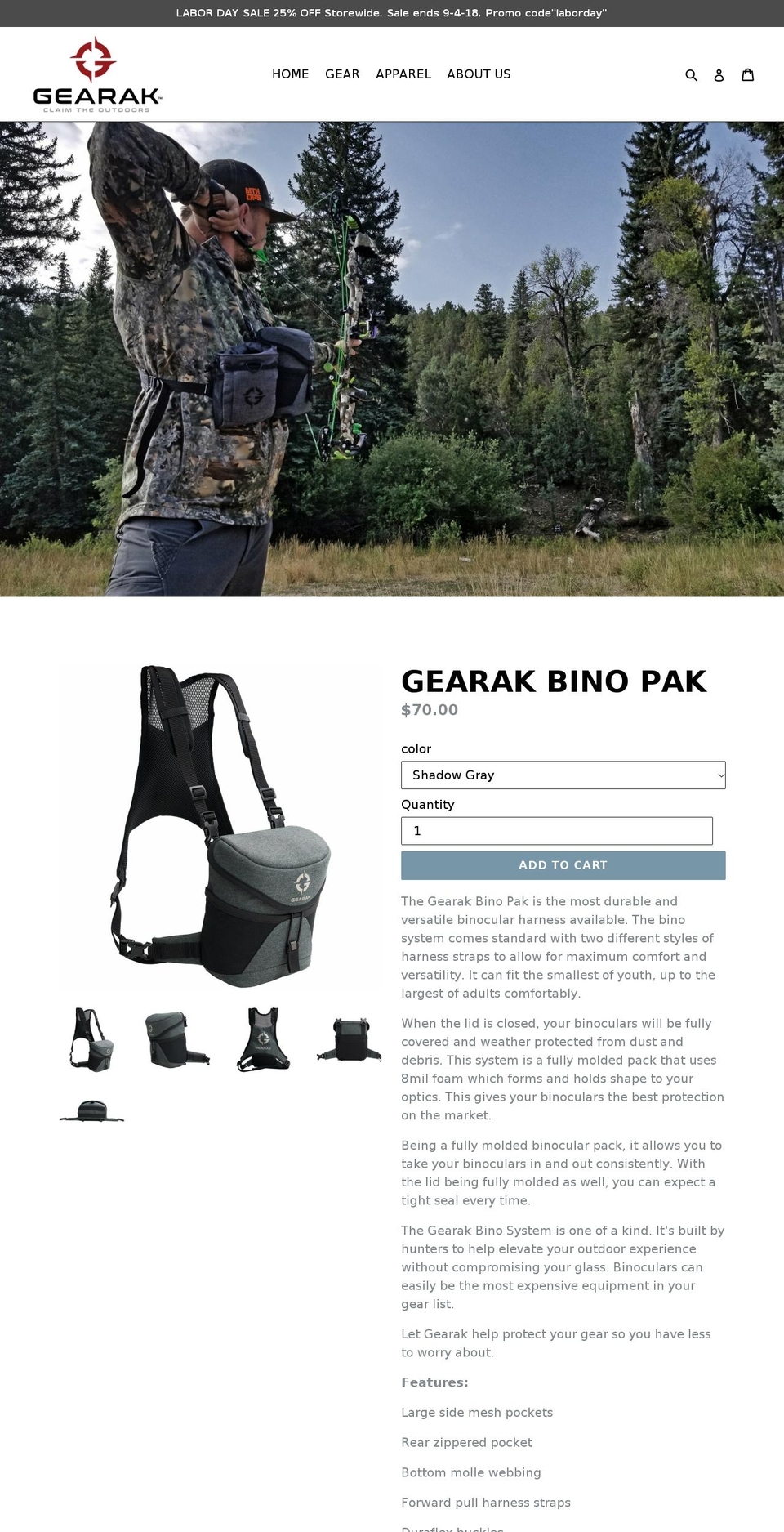 NEW Shopify theme site example gearak.com