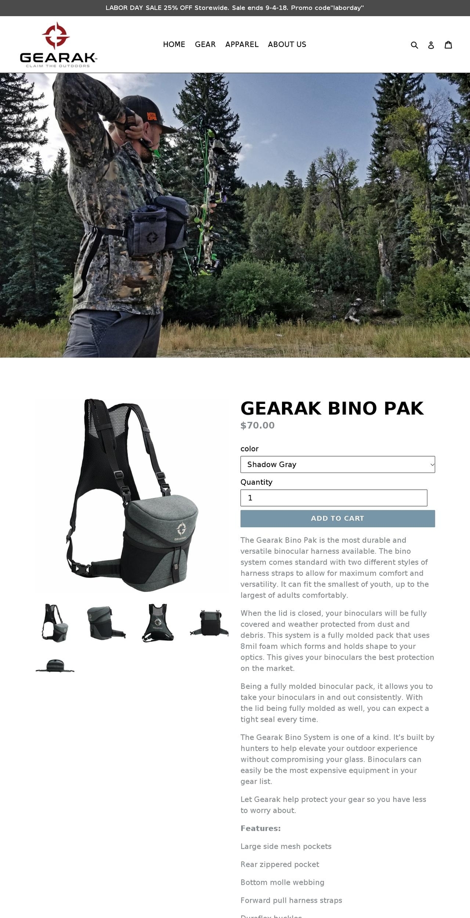 gearak.com shopify website screenshot