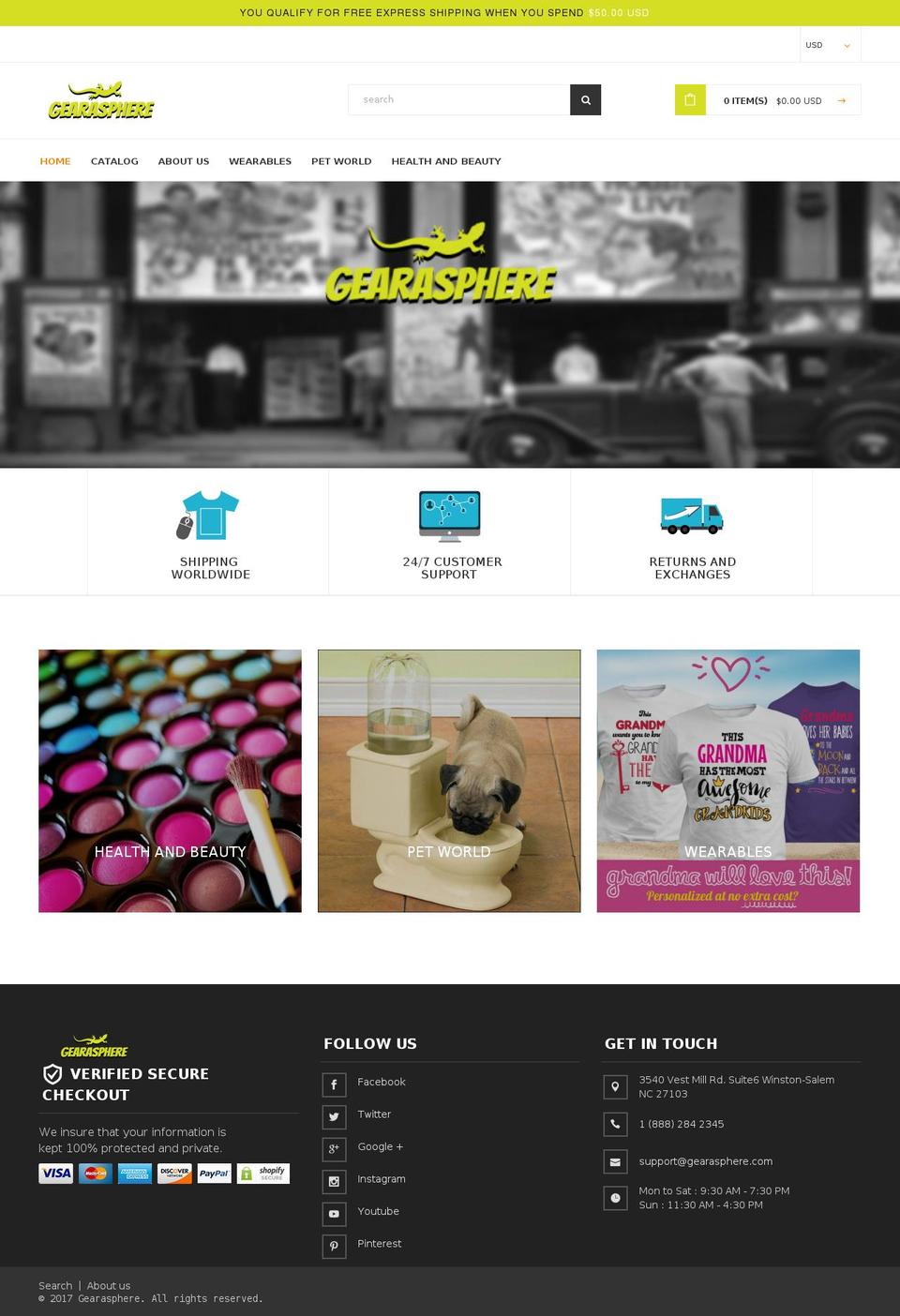 commercifytheme-v2-2 Shopify theme site example gearasphere.com