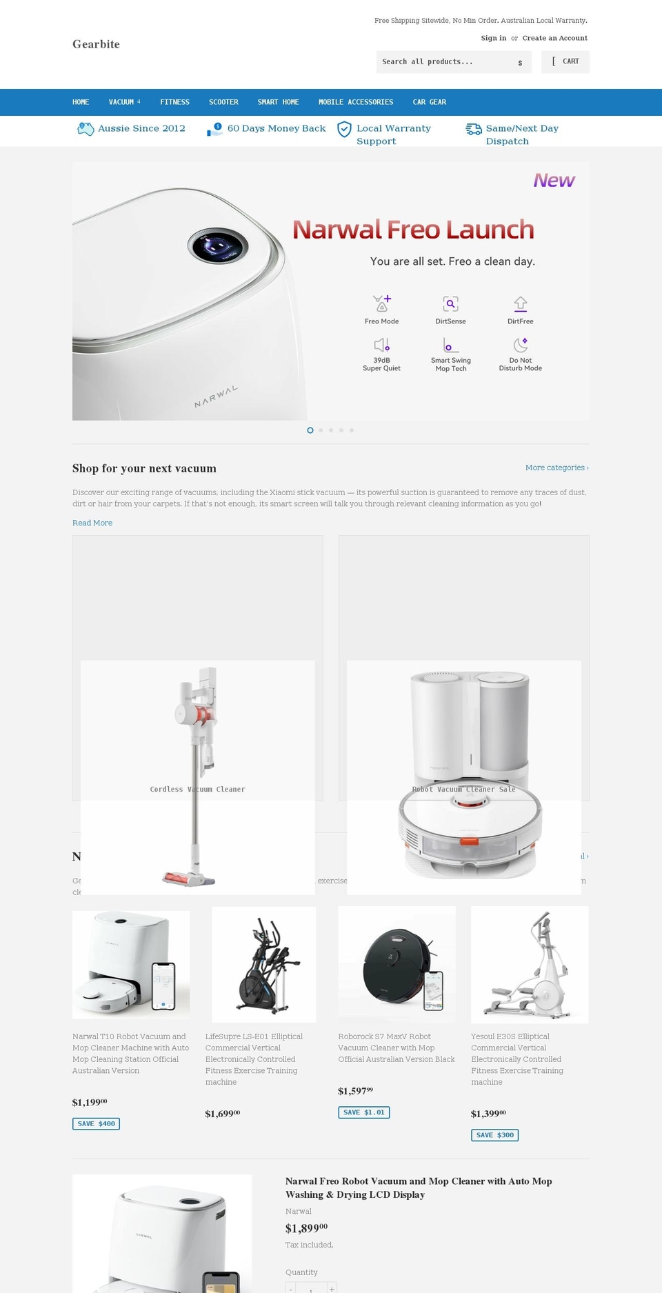 gearbite.com.au shopify website screenshot