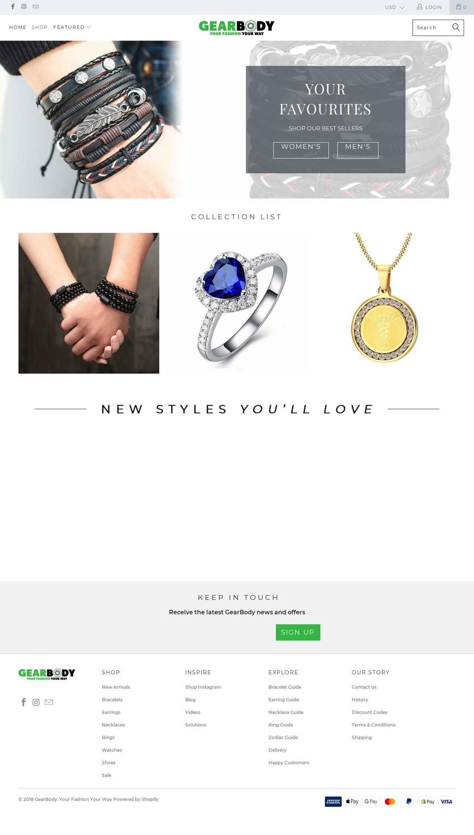 gearbody.com — Shopify storefront screenshot