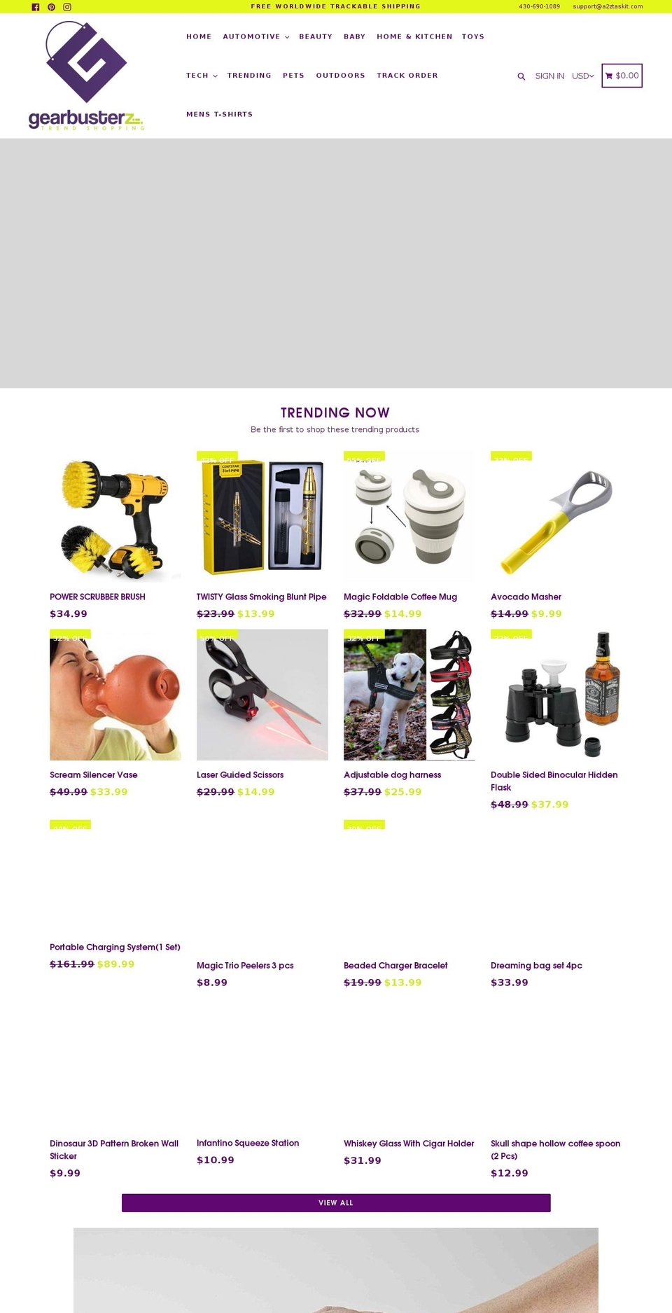 gearbusterz.com — Shopify storefront screenshot