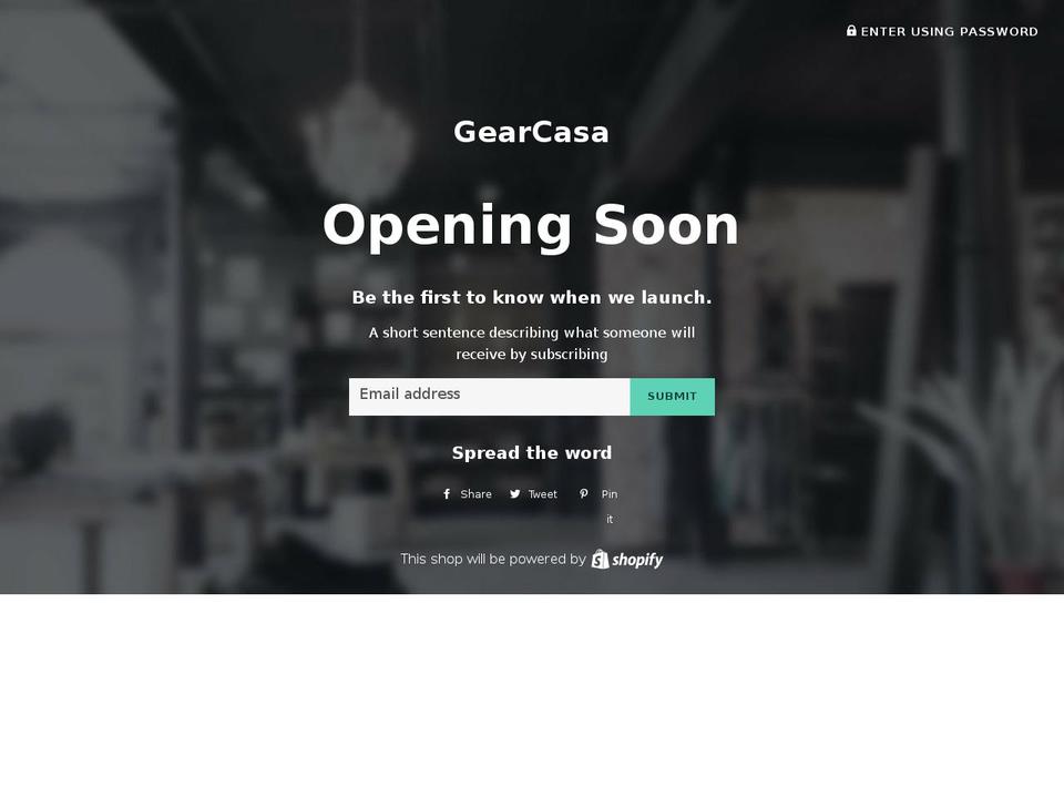 gearcasa.com — Shopify storefront screenshot