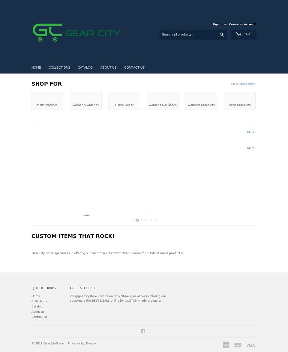 gearcitystore.com — Shopify storefront screenshot