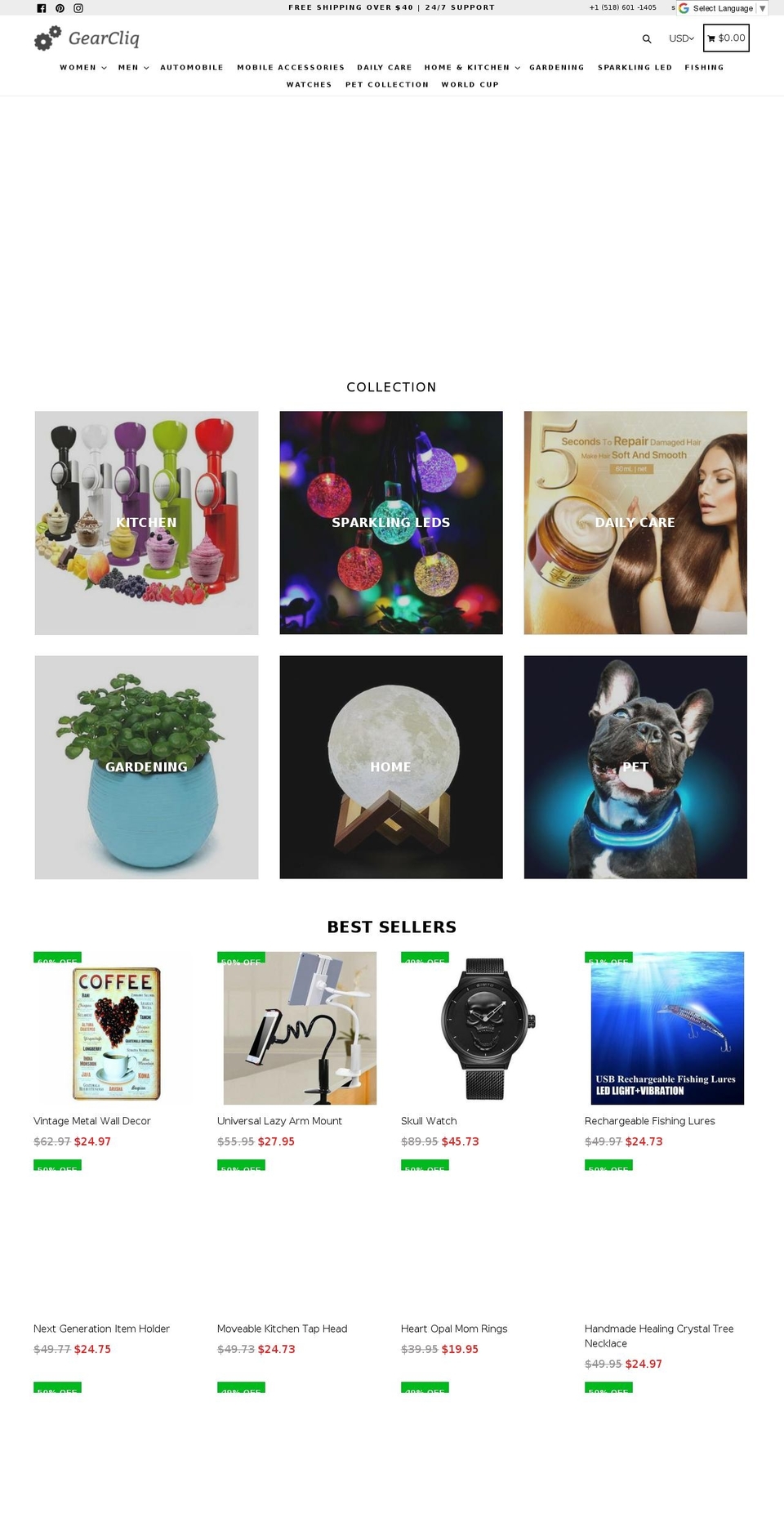 gearcliq.com — Shopify storefront screenshot