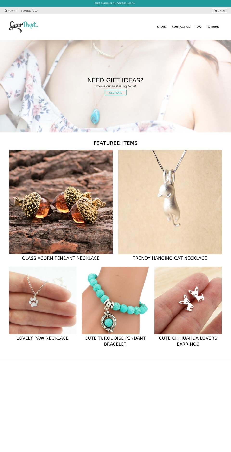 geardept.com shopify website screenshot