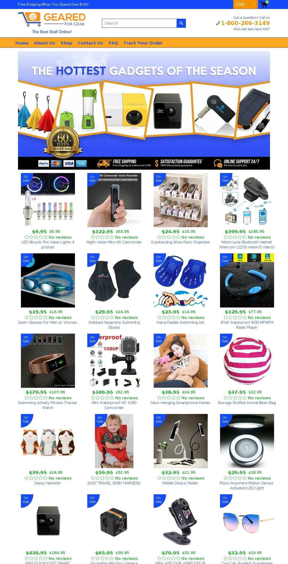 gearedforgear.com — Shopify storefront screenshot