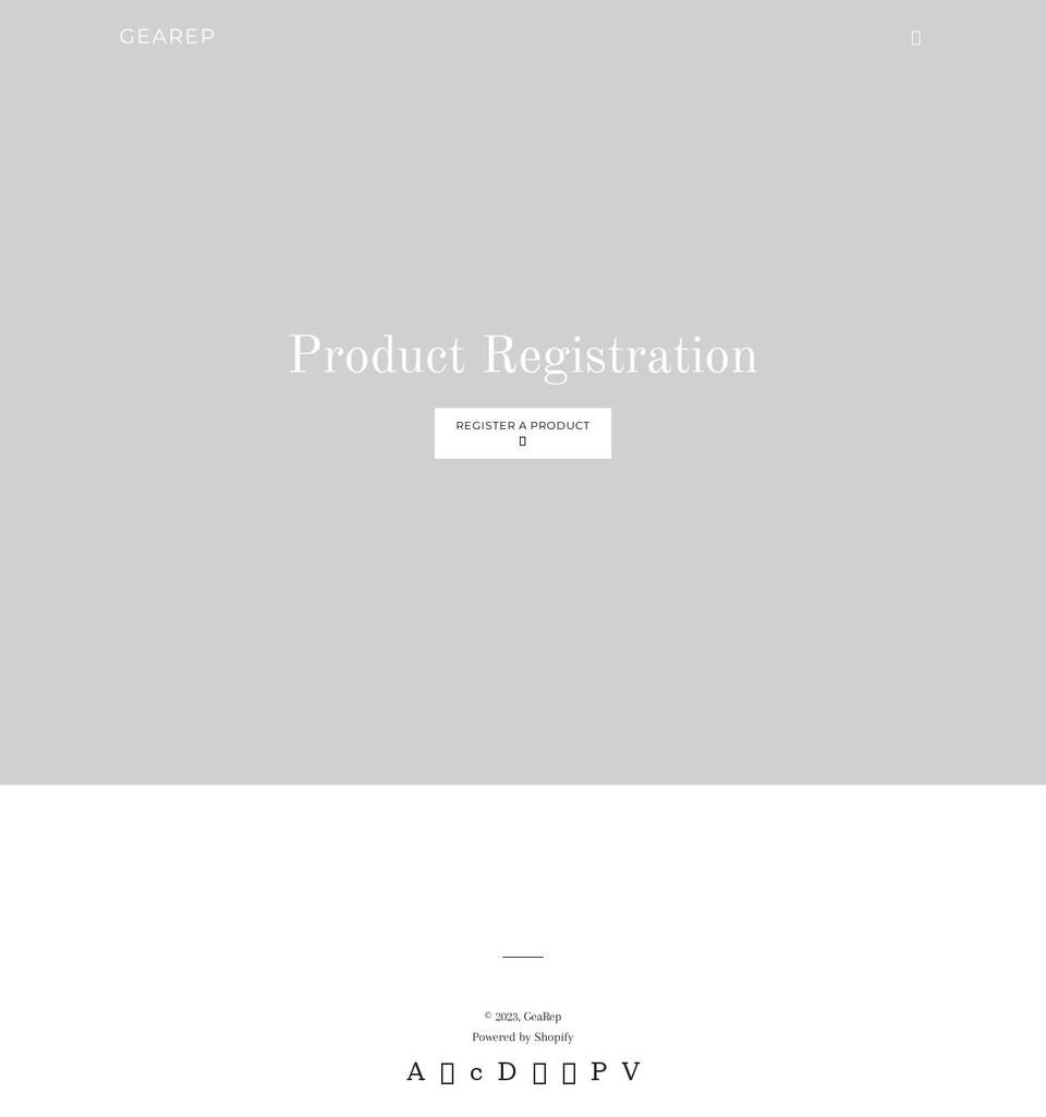 gearep.com — Shopify storefront screenshot