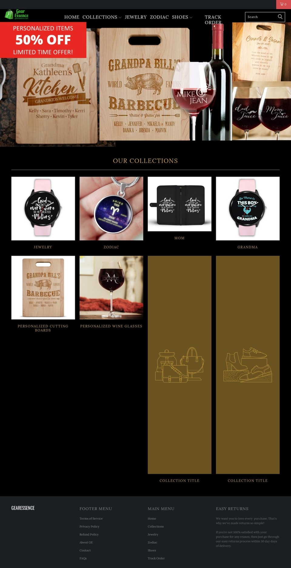 gearessences.com — Shopify storefront screenshot