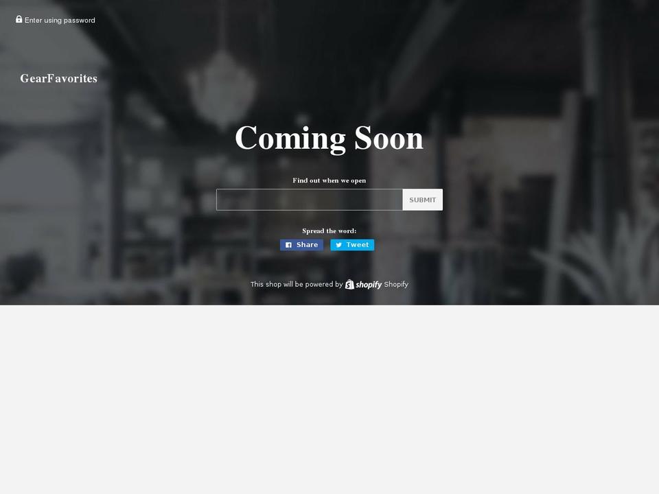 gearfavorites.com — Shopify storefront screenshot