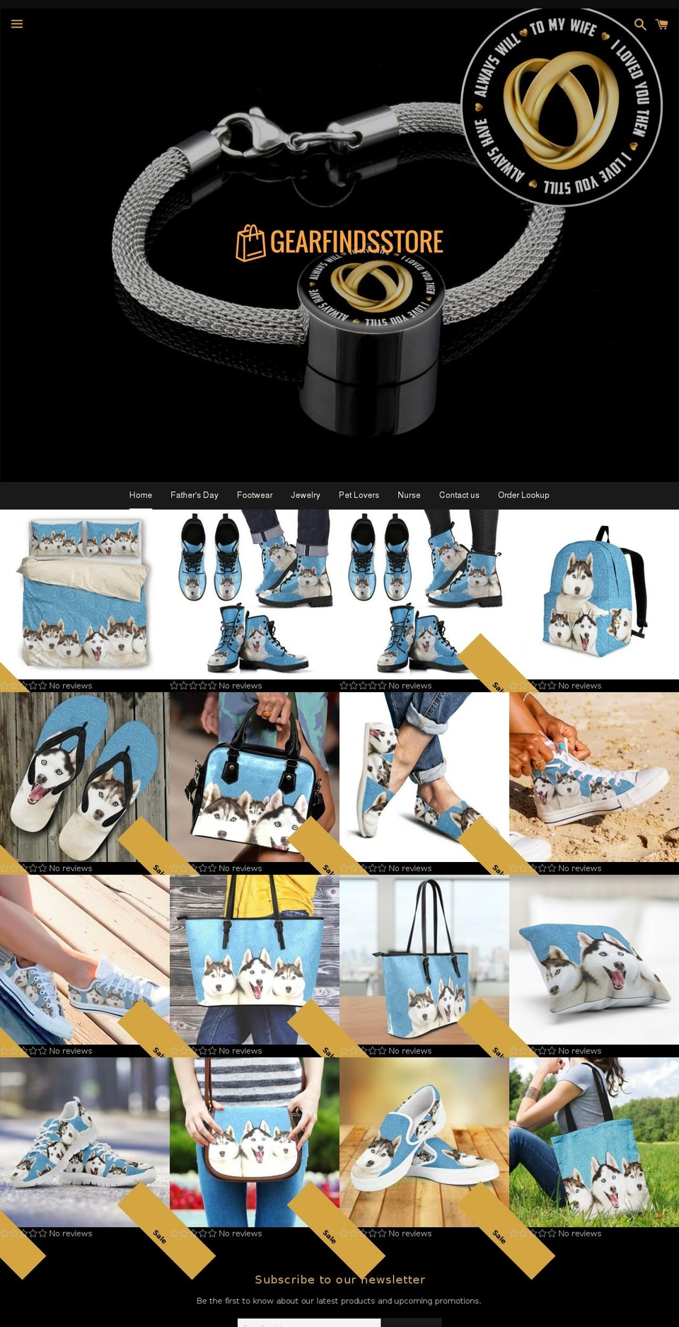 gearfindsstore.com shopify website screenshot