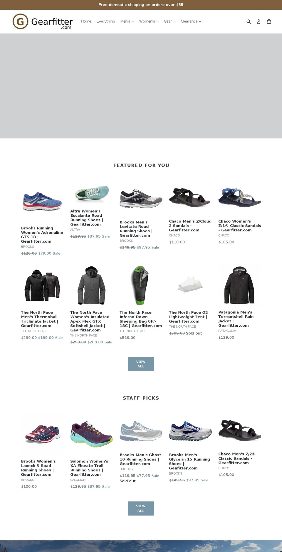 gearfitter.myshopify.com shopify website screenshot