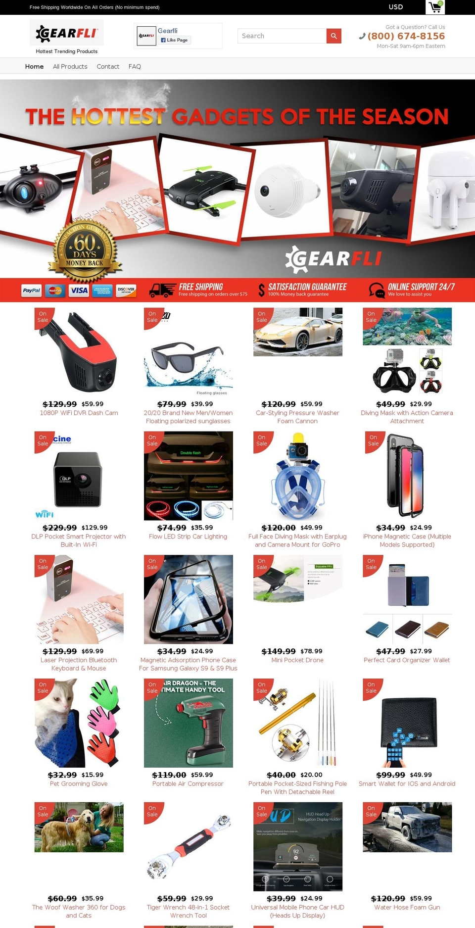 gearfli.com — Shopify storefront screenshot